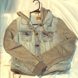 Hooded denim jacket